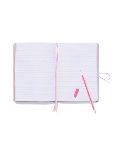 carnet de notes 21,5x15,5 cm lign&eacute; simili cuir - 14102221 - HEMA