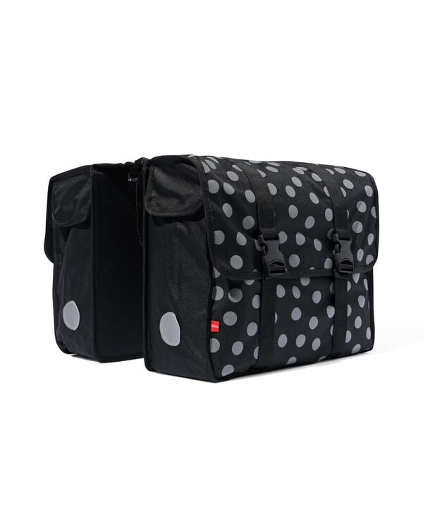 dubbele fietstas 40L gerecycled stippen - 41120098 - HEMA