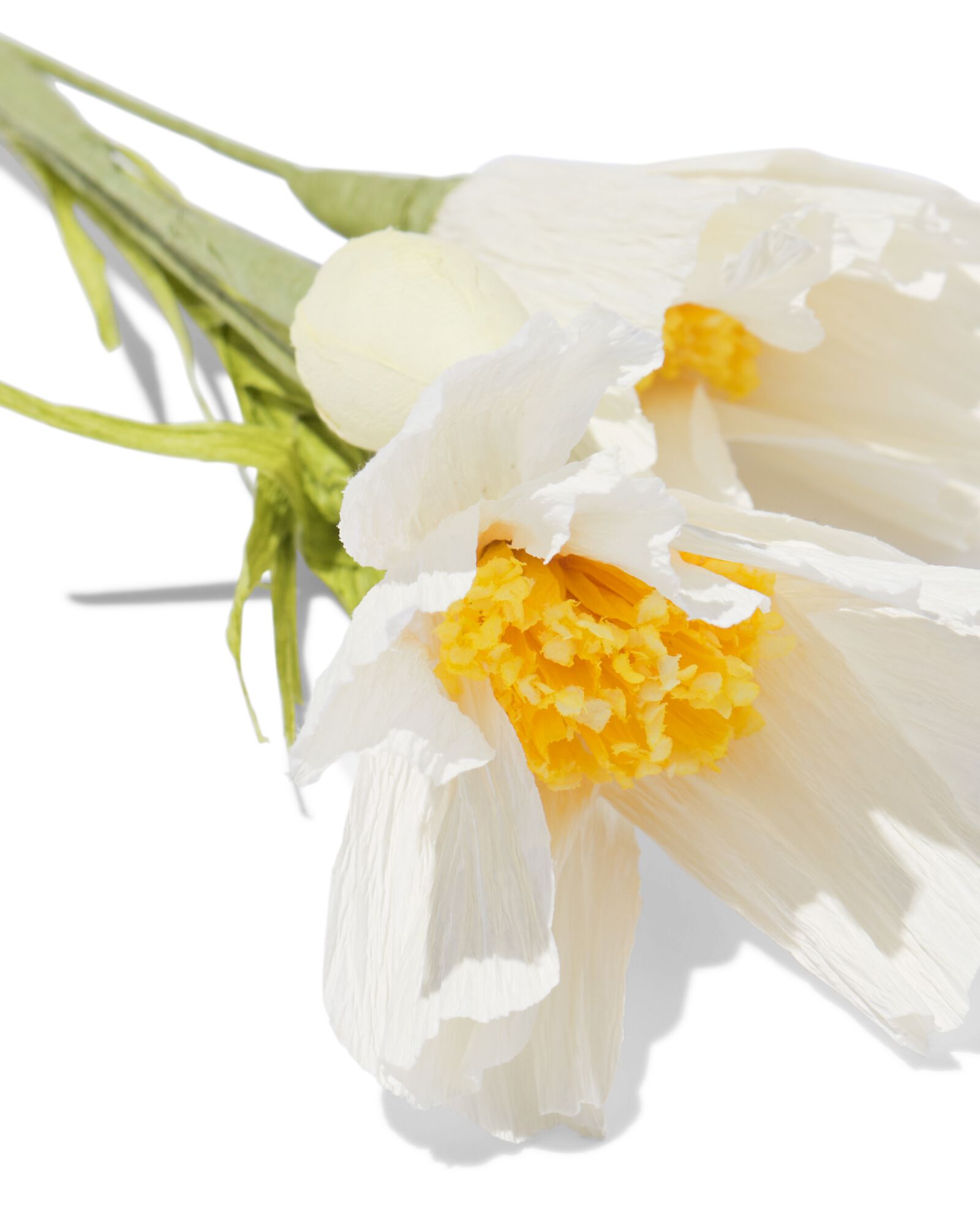 fleur artificielle 24 cm papier blanc - 41300124 - HEMA