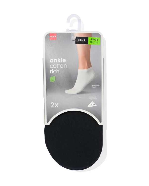 2 paires de mini-chaussettes noir noir - 1000000841 - HEMA