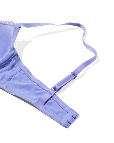 soutien-gorge préformé en dentelle à armatures en microfibre recyclée bleu - 21890225BLUE - HEMA
