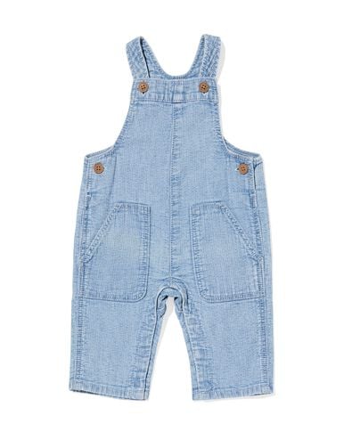 Baby-Latzhose, gestreift jeansfarben jeansfarben - 33184870DENIM - HEMA