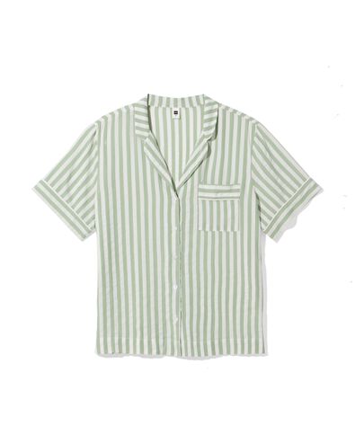 haut de pyjama femme seersucker rayures vert vert - 23401740GREEN - HEMA