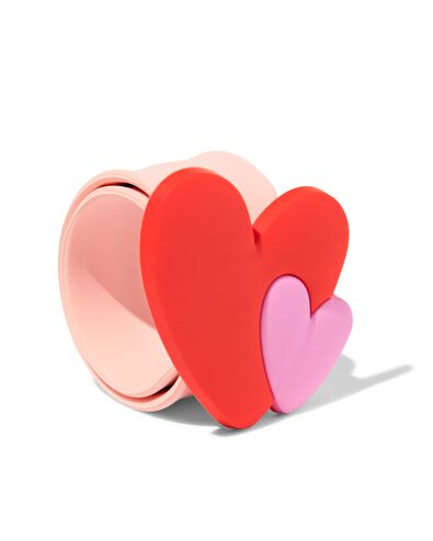 bracelet &agrave; clapet silicones c&oelig;urs - 15100339 - HEMA