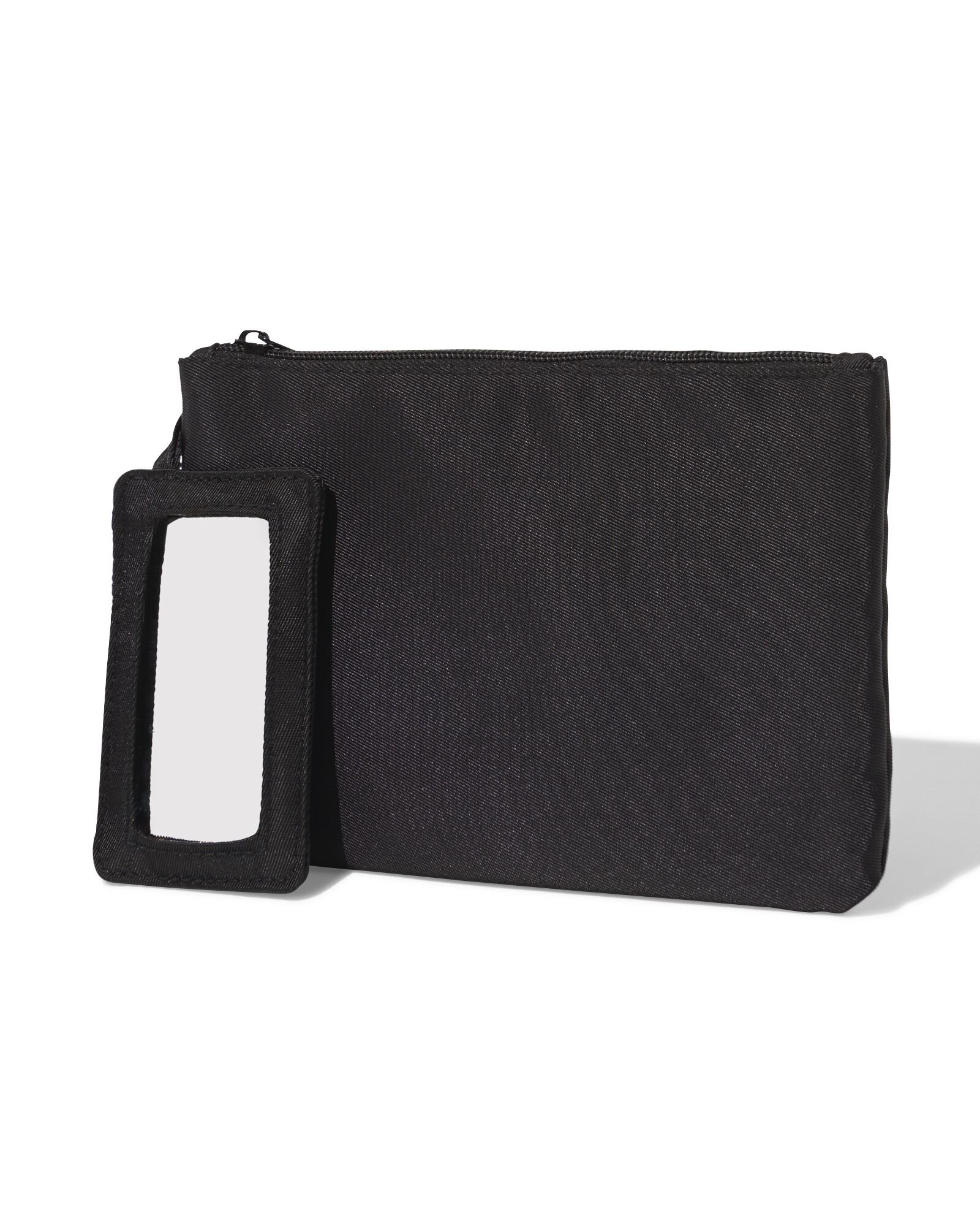 make-uptas 21x14cm plat zwart - 11890731 - HEMA