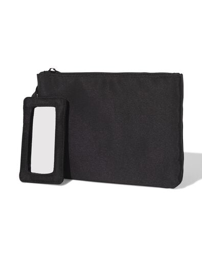 make-uptas 21x14cm plat zwart - 11890731 - HEMA