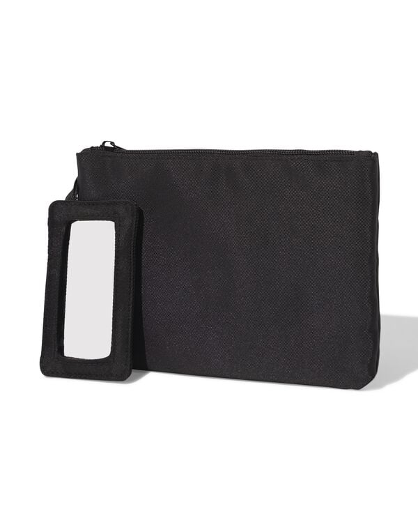 make-uptas 21x14cm plat zwart - 11890731 - HEMA