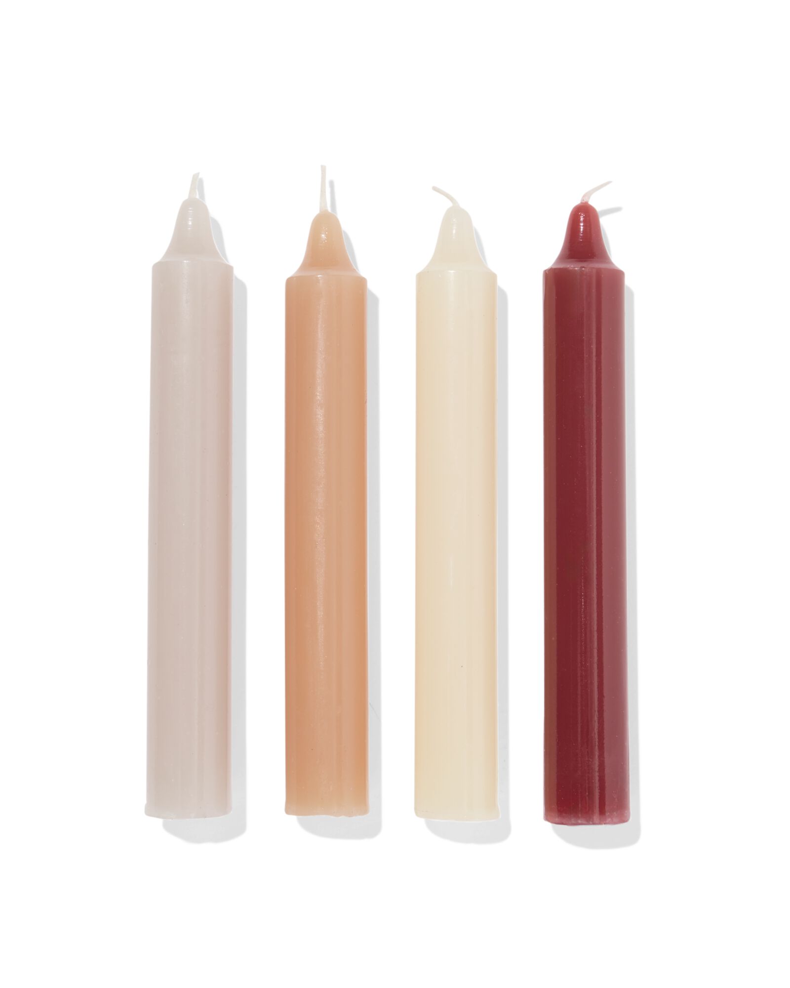 huishoudkaarsen 16x⌀2.2cm naturel - 4 stuks - 13506140 - HEMA
