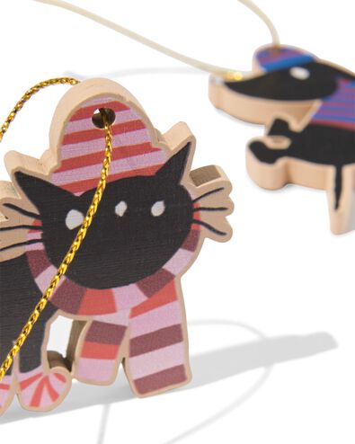 suspensions de No&euml;l Takkie et Siepie bois - 6 pi&egrave;ces - 25100033 - HEMA