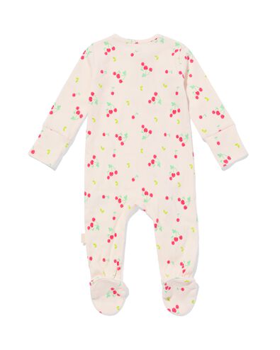 barboteuse &eacute;volutive nouveau-n&eacute; cerises &eacute;cru &eacute;cru - 33440220ECRU - HEMA