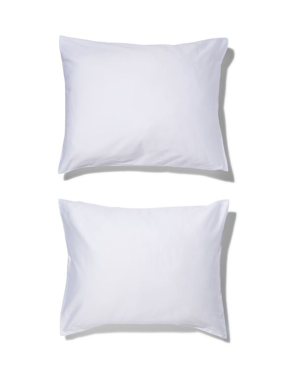 Taies d'oreiller 60x70cm satin blanc - 5180045 - HEMA