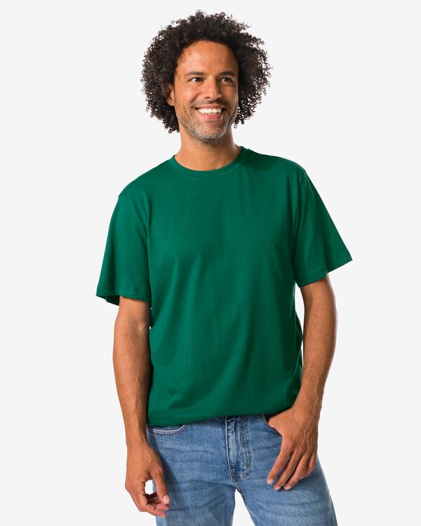 T-shirt homme vert fonc&eacute; vert fonc&eacute; - 2190370DARKGREEN - HEMA
