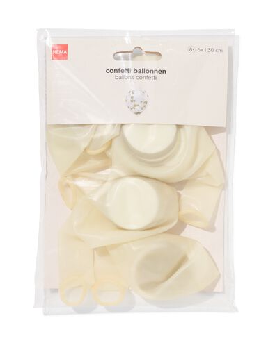 ballons confettis 30 cm dor&eacute;s - lot de 6 - 14260081 - HEMA