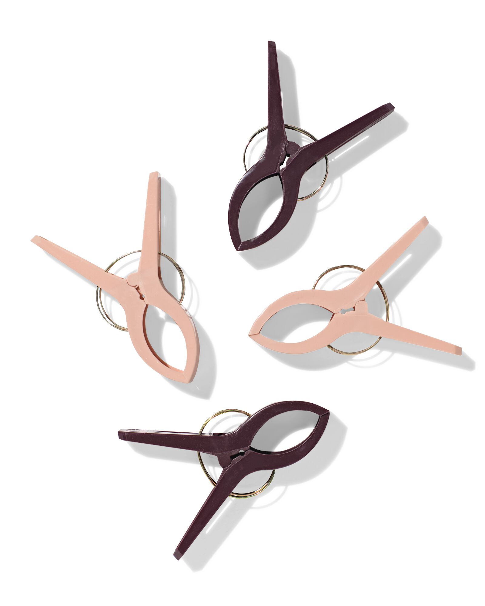 grands clips en plastique 4x15,5cm - 4 pi&egrave;ces - 41800238 - HEMA