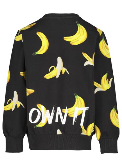 Kinder-Sweatshirt mit Rundhalsausschnitt – Bananas & Bananas schwarz 74/80 - 30877928 - HEMA
