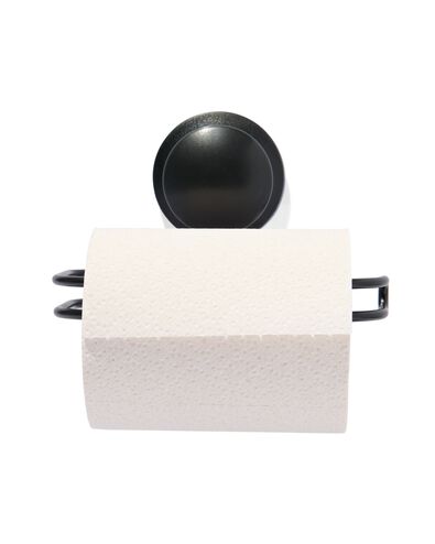 porte-rouleau de papier toilette avec ventouse noir - 80330040 - HEMA