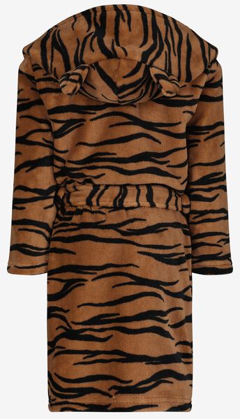 kinder badjas fleece tijger bruin - 1000028973 - HEMA