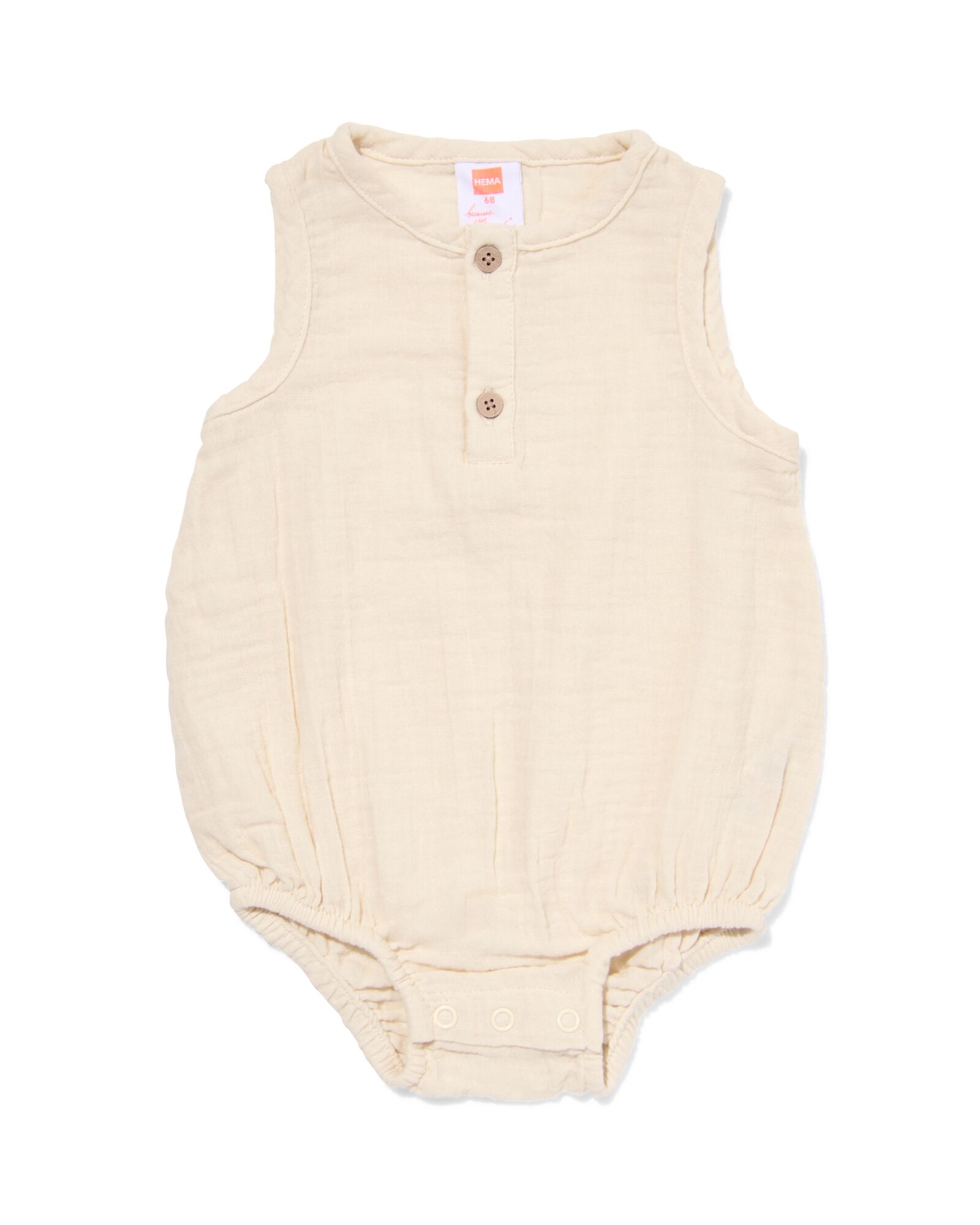 newborn body mousseline ecru ecru - 33452420ECRU - HEMA