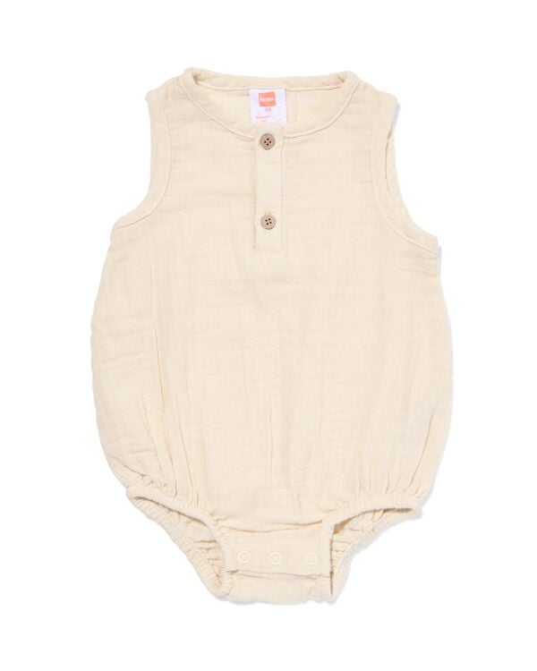 newborn body mousseline ecru ecru - 33452420ECRU - HEMA