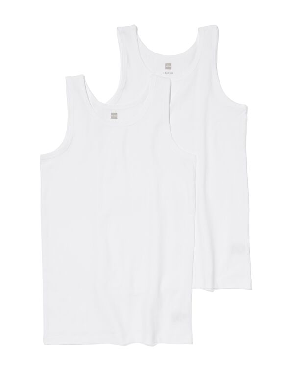 2er-Pack Kinder-Hemden, Basic, Baumwolle/Elasthan weiß weiß - 19280990WHITE - HEMA