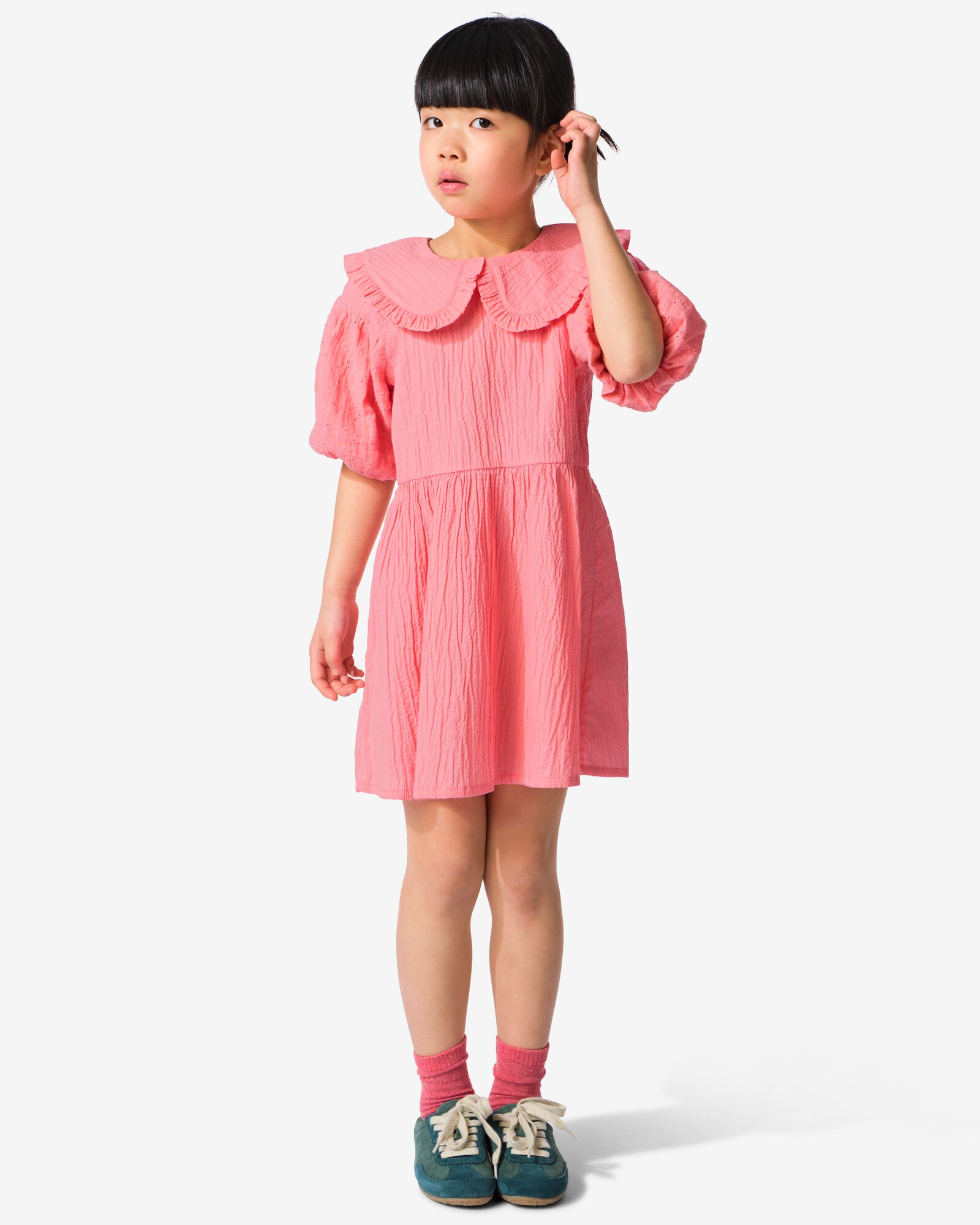 robe enfant jersey brod&eacute; rose rose - 30847308PINK - HEMA
