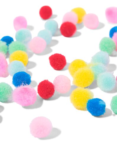 mini-pompons autocollants - 50 pi&egrave;ces - 14700635 - HEMA