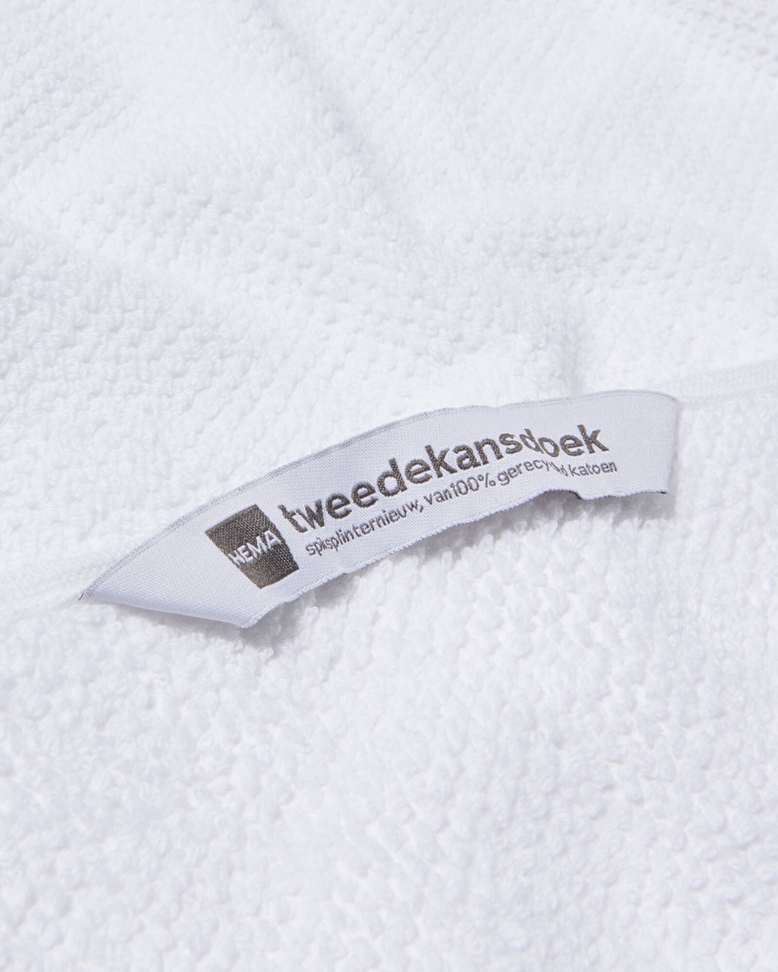 handdoek 2e kans recycled katoen wit - 1000031876 - HEMA