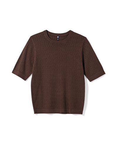 damestrui Fally fijngebreid bruin - 36207850BROWN - HEMA