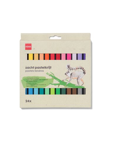 24 pastels doux carrés - 60720065 - HEMA