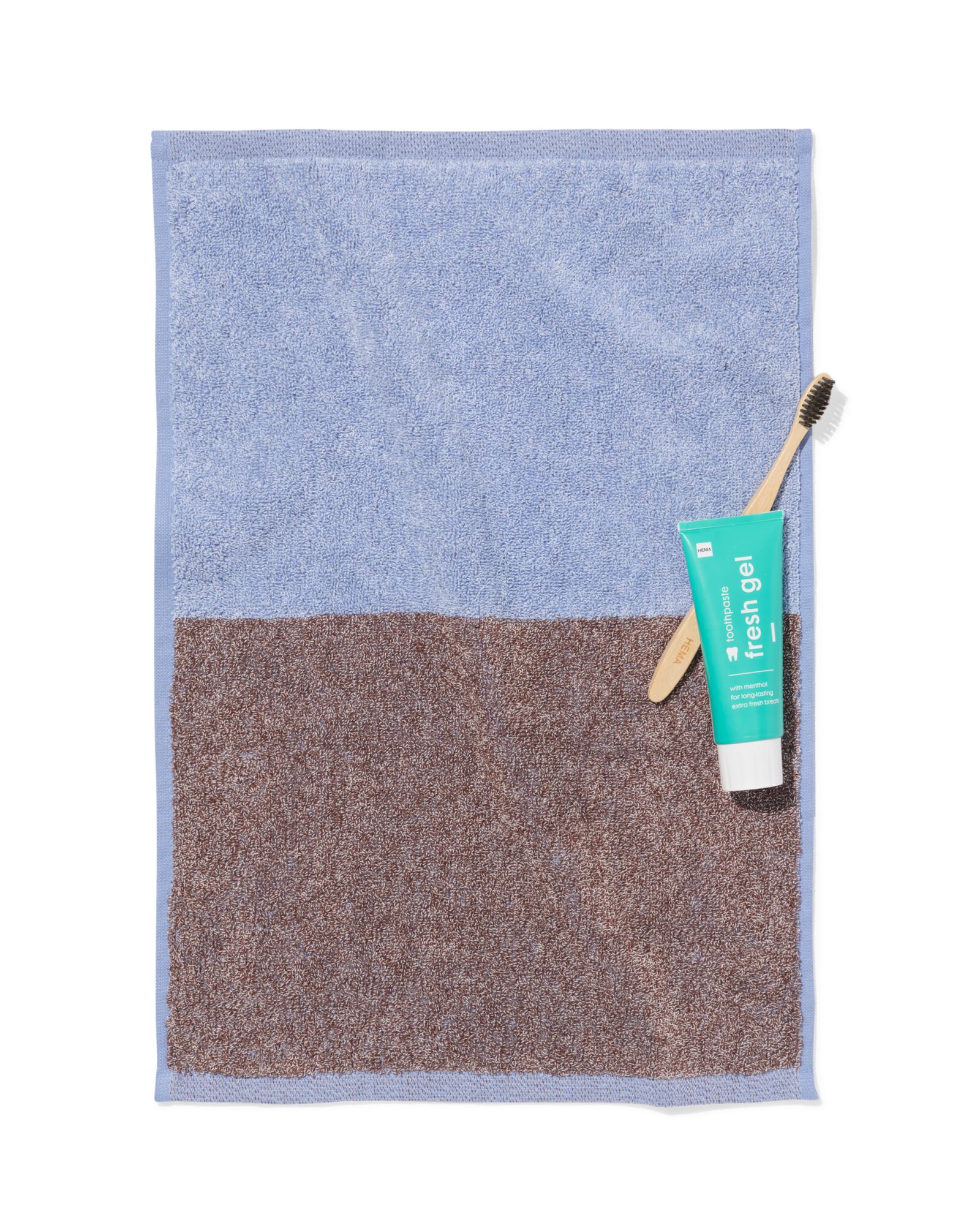 G&auml;stehandtuch 33 x 50 cm schwere Qualit&auml;t, Braunblaumeliert blau G&auml;stehandtuch - 5200273 - HEMA
