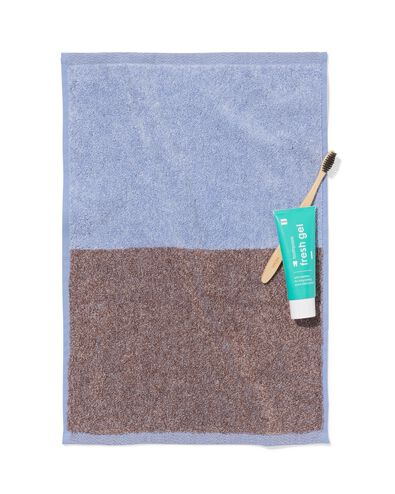 G&auml;stehandtuch 33 x 50 cm schwere Qualit&auml;t, Braunblaumeliert blau G&auml;stehandtuch - 5200273 - HEMA