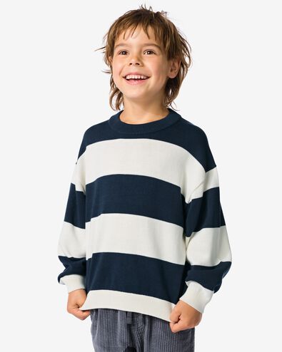 pull ray&eacute; bleu - 30786703BLUE - HEMA