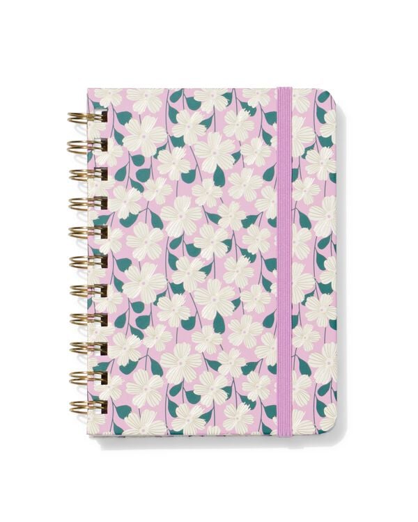 carnet A6 lign&eacute; avec fleurs - 14100216 - HEMA