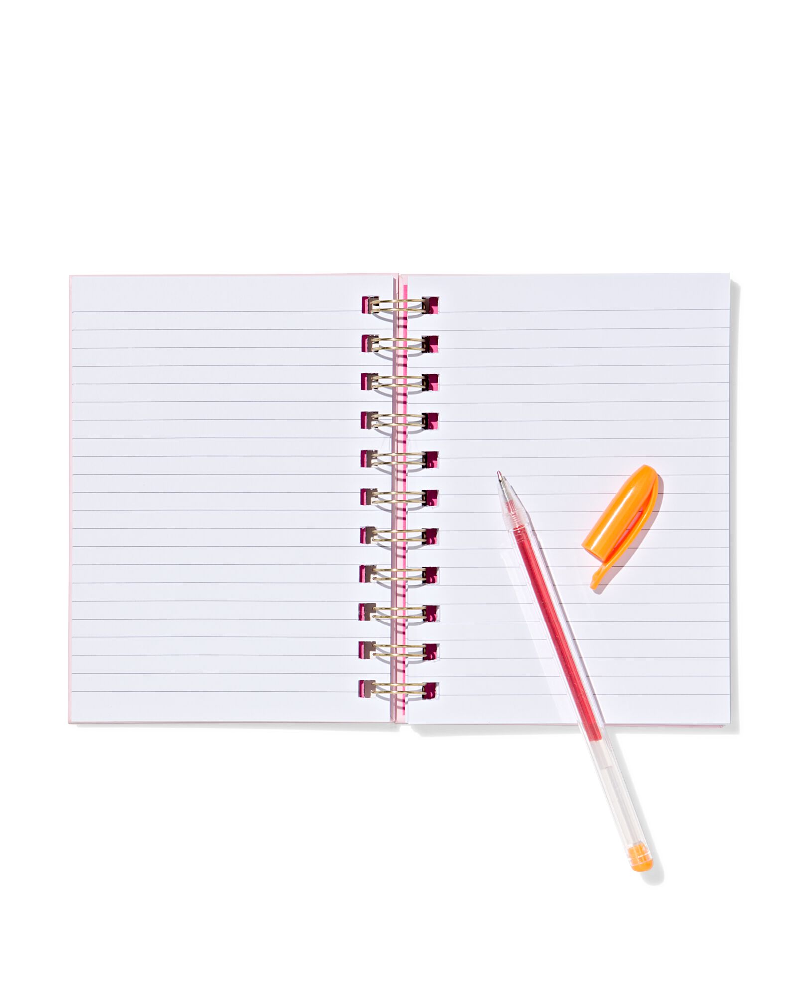 notitieboek 11.5x15cm roze hartjes - 14100230 - HEMA
