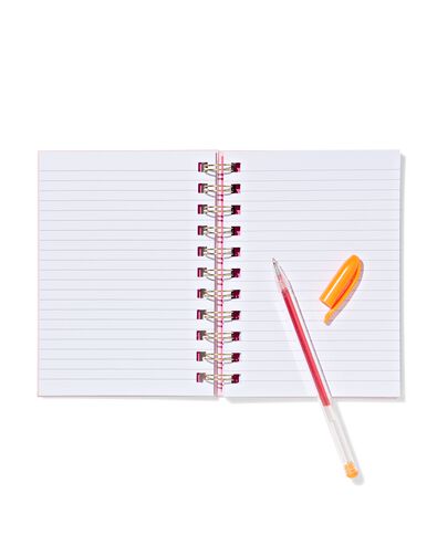 notitieboek 11.5x15cm roze hartjes - 14100230 - HEMA