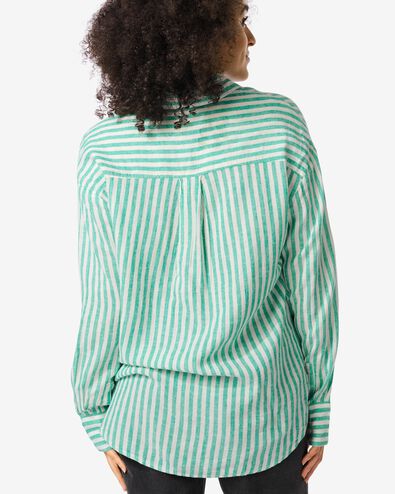 Damen-Bluse Lizzy, mit Leinen grün grün - 36229560GREEN - HEMA