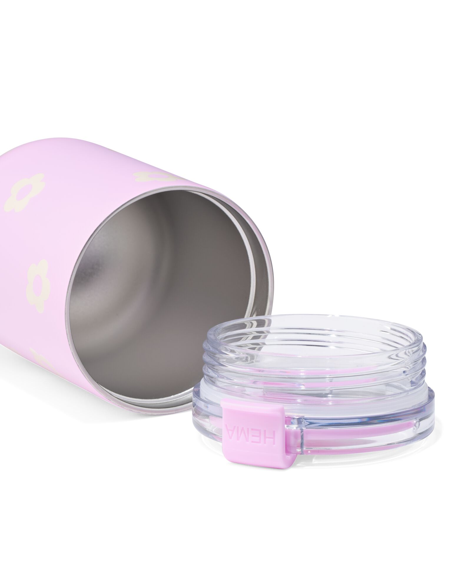 tasse &agrave; caf&eacute; &agrave; emporter 350 ml inox fleur - 61130100 - HEMA