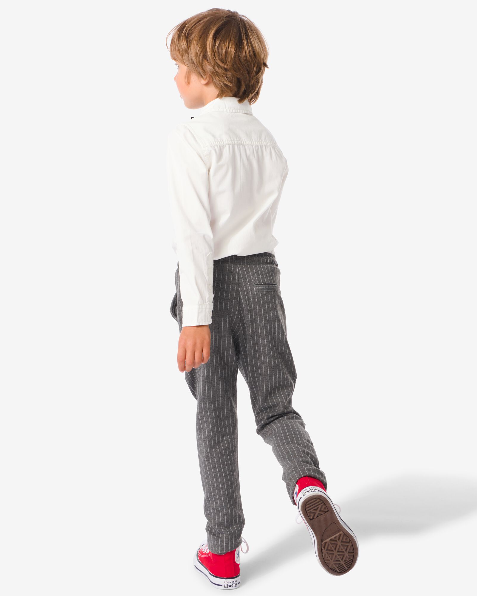pantalon enfant fine rayure gris gris - 30772302GREY - HEMA