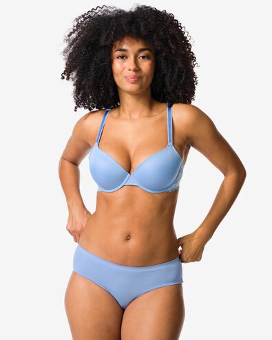 slip hipster femme seconde peau microfibre bleu - 19602354BLUE - HEMA