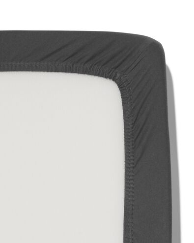 drap-housse pour surmatelas jersey 180x220 gris fonc&eacute; - 5190125 - HEMA