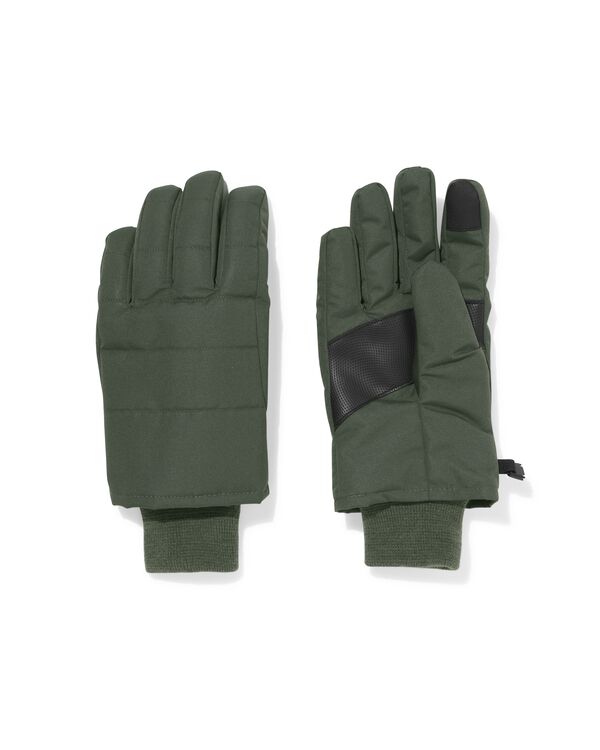 gants pour hommes avec pointe tactile vert foncé vert foncé - 16500045DARKGREEN - HEMA