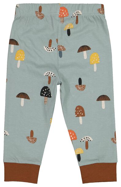 2 pyjamas bébé champignon bleu clair - 1000020634 - HEMA