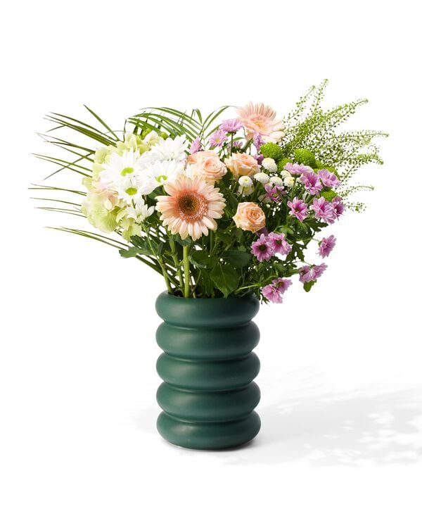 Vase, Keramik, Ø 11 x 21.5 cm, grün - 13323066 - HEMA