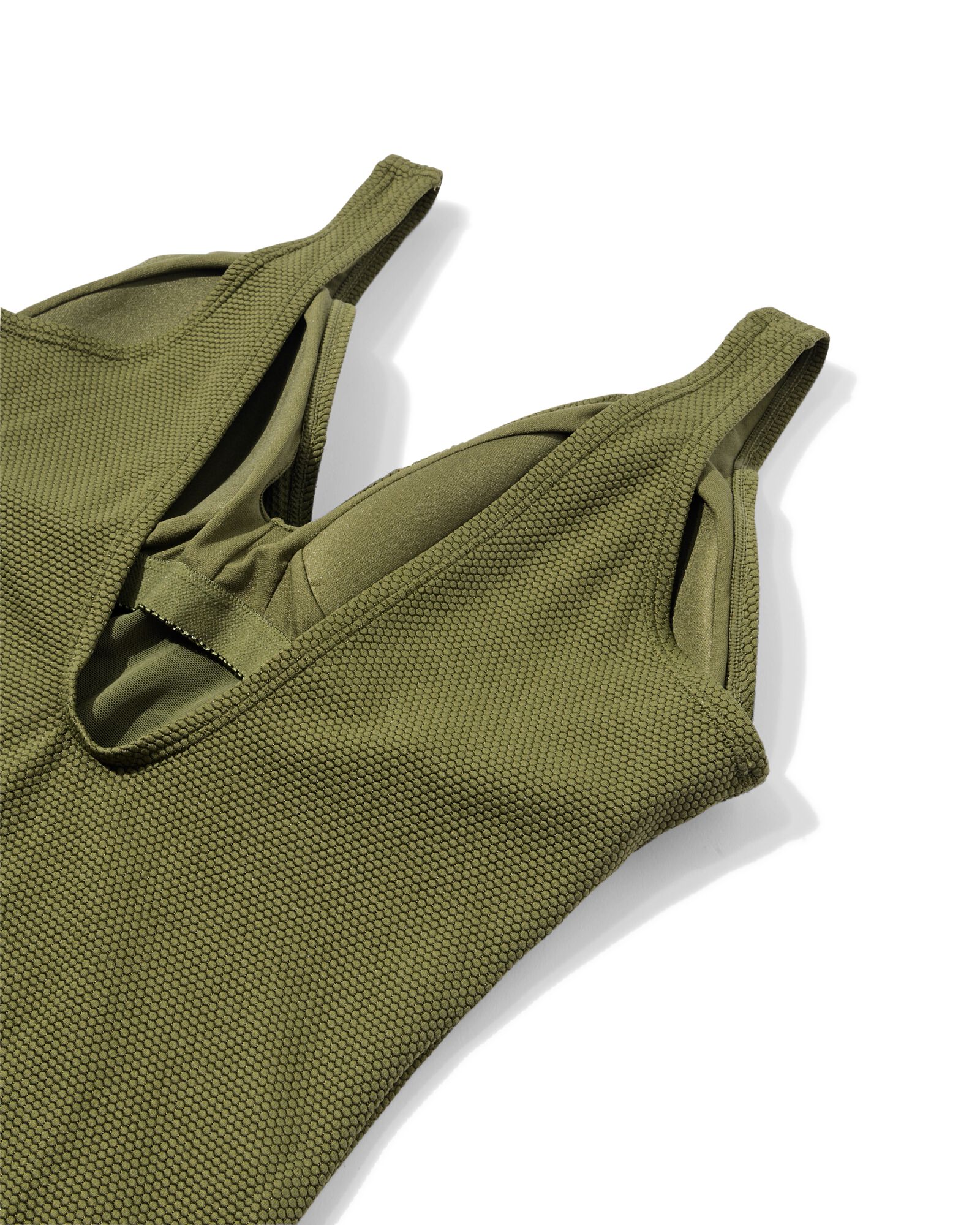 Damen-Badeanzug Fiona, figurfreundliche Passform, Strukturgewebe gr&uuml;n gr&uuml;n - 22360700GREEN - HEMA