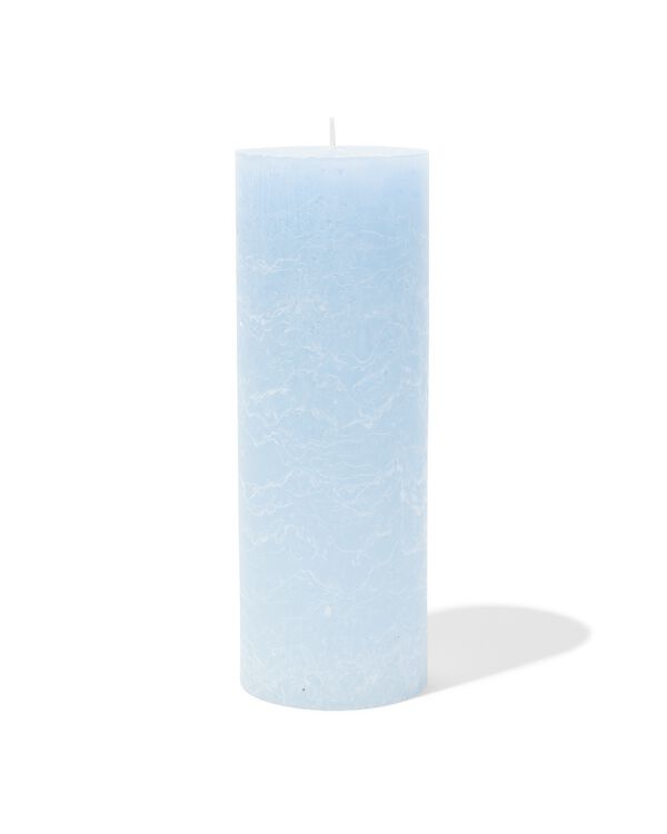 bougies rustiques bleu clair bleu clair - 1000031629 - HEMA