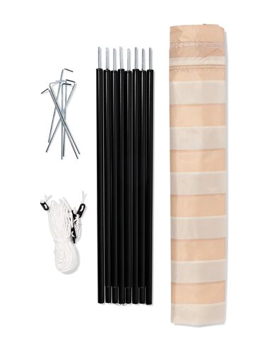 Windschutz, 9 &times; 62 cm, gestreift, beige - 41800237 - HEMA