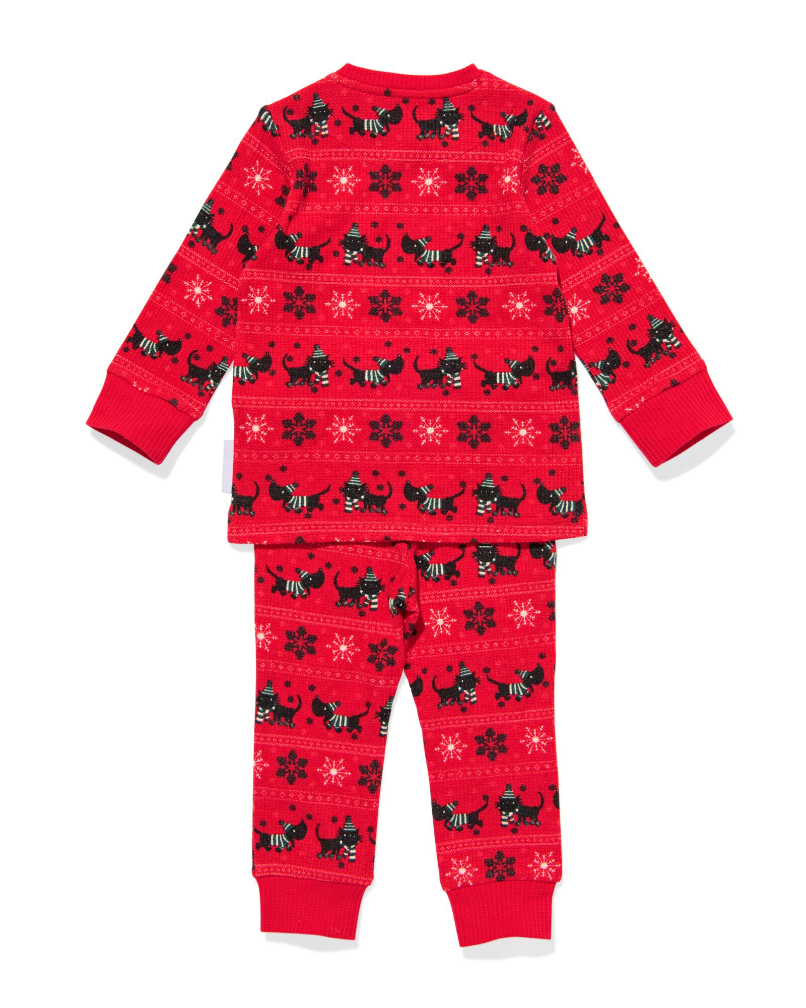 Takkie en Siepie babypyjama wafel  rood rood - 33300270RED - HEMA