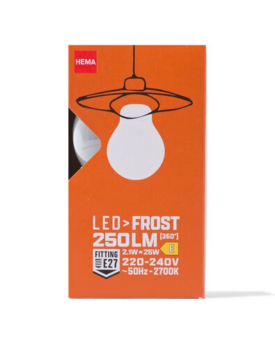 ampoule led poire glass frost E27 2,1W 250lm - 20070032 - HEMA