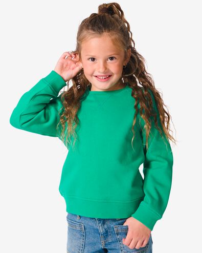 Kinder-Sweatshirt grün 158/164 - 30835966 - HEMA