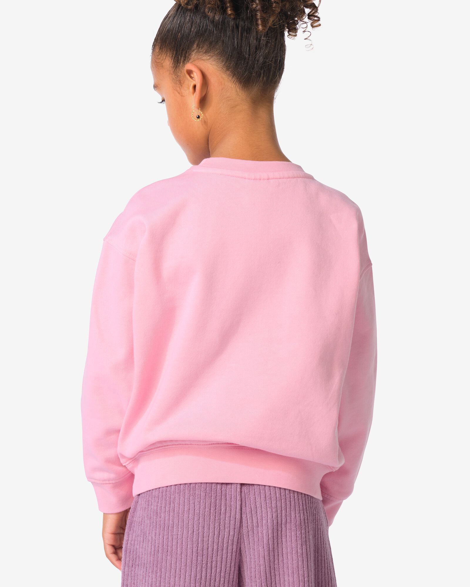 kindertrui sweatstof hartjes roze roze - 30866505PINK - HEMA